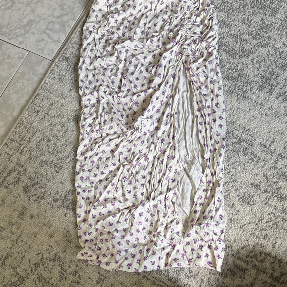 Zara White and Purple Floral Maxi Skirt - Picture 1 of 1
